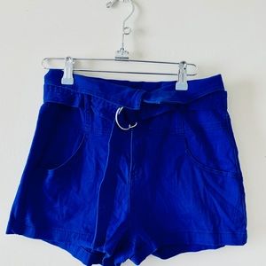 SUPER HIGH WAIST COBALT BLUE SHORTS
